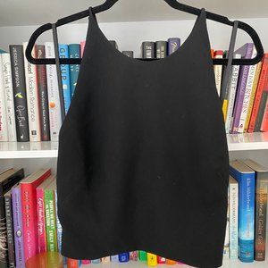 cute black zipper crop top